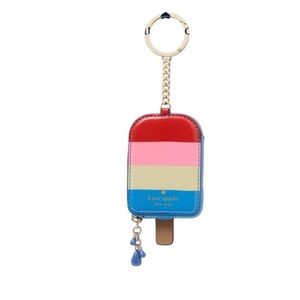 kate spade Red Pink Cream Blue Popsicle Keychain Card Holder